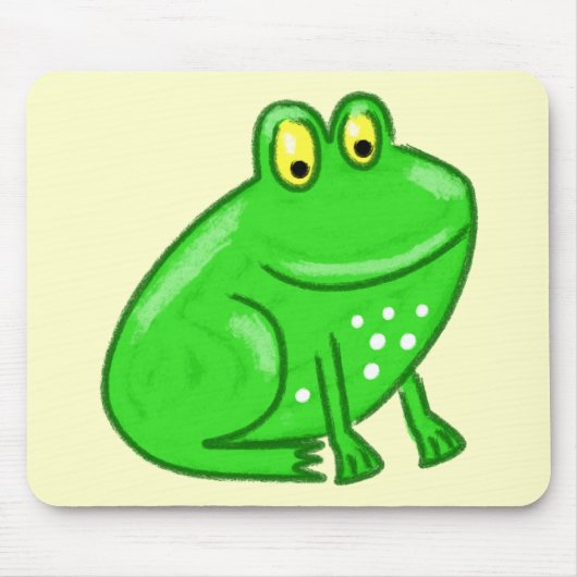 Cute Cartoon Frog Muismat (Voorkant)