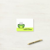 Cute Cartoon Frog Personalized Post-it® Notes (Op bureau)