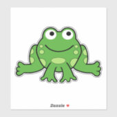 Cute Cartoon Frog Sticker (Vel)