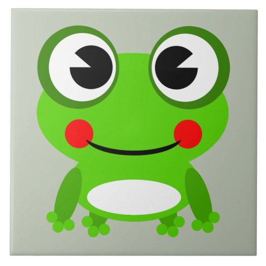 Cute cartoon Frog Tegeltje (Voorkant)