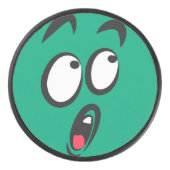 Cute Cartoon Funny Face in Shock Hockey Puck (Voorkant)
