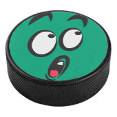 Cute Cartoon Funny Face in Shock Hockey Puck (3/4)