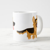 Cute Cartoon German Shepherd Dog Jumbo Mok (Voorkant rechts)