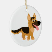 Cute Cartoon German Shepherd Dog Ornament (Rechts)