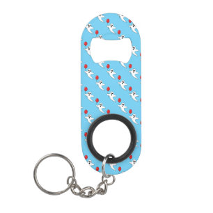 Cute Cartoon Ghost met Red Balloon Pattern Mini Flessenopener