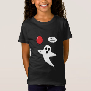Cute Cartoon Ghost met Red Balloon T-shirt
