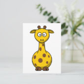 Cute Cartoon Giraffe Briefkaart (Staand voorkant)