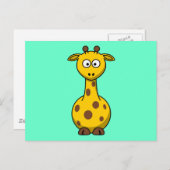 Cute Cartoon Giraffe Briefkaart (Voorkant / Achterkant)