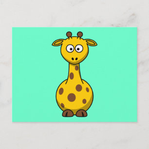 Cute Cartoon Giraffe Briefkaart