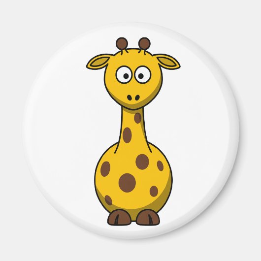 Cute Cartoon Giraffe Clipart Magneet (Voorkant)