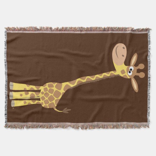 Cute Cartoon Giraffe Deken (Voorkant)