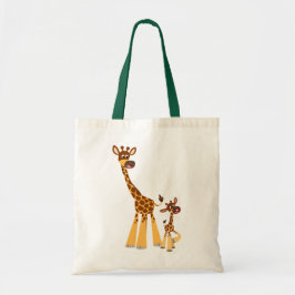 Cute Cartoon Giraffe en Calf Bag Tote Bag