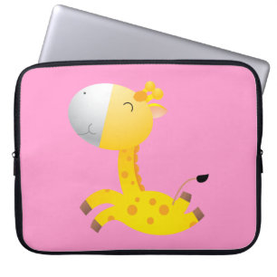 Cute Cartoon Giraffe Laptop Sleeve