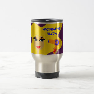Cute Cartoon Girl "Mondays Blow" koffie Mok