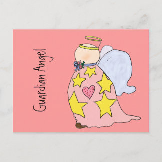 Cute cartoon Gladys het Briefkaart Guardian Angel