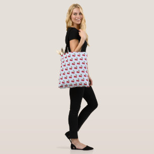 Cute Cartoon glimlachend Kawaii Cherries Draagtas