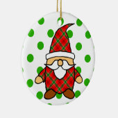 Cute Cartoon Gnome Tekening Keramisch Ornament (Rechts)