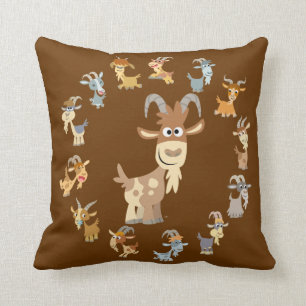 Cute Cartoon Goat Mandala Pillow Kussen