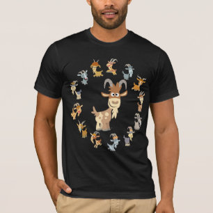 Cute Cartoon Goat Mandala T-Shirt