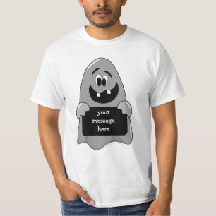 Cute Cartoon Goofy Ghost Halloween Design Sjabloon T-shirt