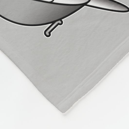 Cute Cartoon Gray Cockatiel Birds Pattern Fleece Deken (Hoek)