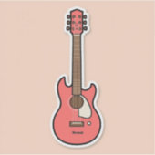 Cute Cartoon Guitar Sticker (Voorkant)