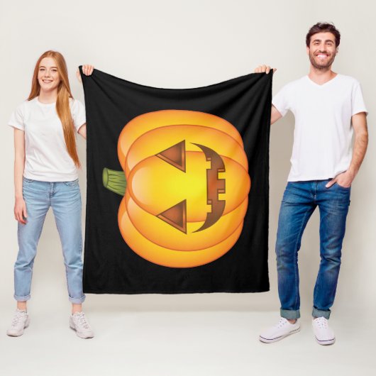 Cute Cartoon Halloween Jack O'Lantern Pumpkin Fleece Deken (In situ)