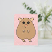 Cute Cartoon Hamster Briefkaart (Staand voorkant)
