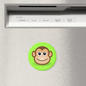 Cute Cartoon Happy Monkey Face Magneet (Insitu (Vaatwasser))