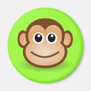 Cute Cartoon Happy Monkey Face Magneet