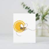 Cute Cartoon Honey Bee Briefkaart (Staand voorkant)