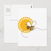 Cute Cartoon Honey Bee Briefkaart (Voorkant / Achterkant)