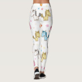 Cute Cartoon Horses Leggings (Achterkant)
