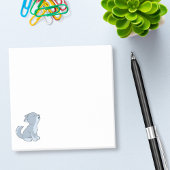 Cute Cartoon Howling Wolf Pup Post-it® Notes