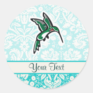 Cute Cartoon Hummingbird Ronde Sticker