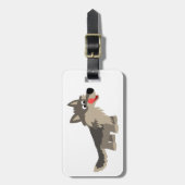 Cute Cartoon Hungry Wolf Bagagelabel (Voorkant verticaal)