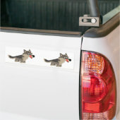 Cute Cartoon Hungry Wolf Bumpersticker (Op Truck)