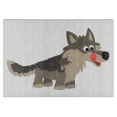 Cute Cartoon Hungry Wolf Cutting Board Snijplank (Voorkant)