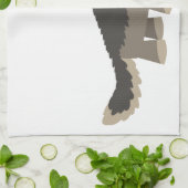 Cute Cartoon Hungry Wolf Kitchen Towel Theedoek (Gevouwen)