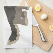 Cute Cartoon Hungry Wolf Serviette de cuisine (Quart Plié)