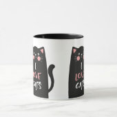 Cute Cartoon I Love Cats Mok (Midden)