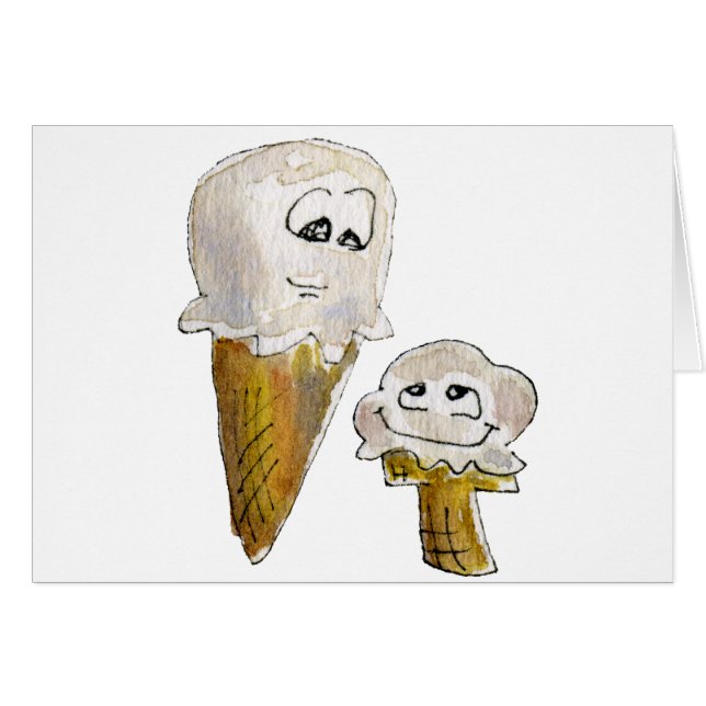 Cute Cartoon Ice Cream Cones (Voorkant Horizontaal)