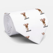 Cute Cartoon Jackalope Stropdas (Opgerold)