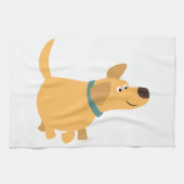 Cute Cartoon Jaune Labrador Serviette de cuisine (Horizontal)