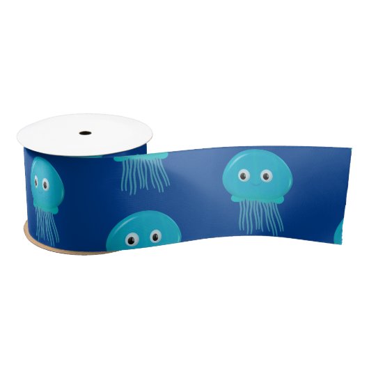 Cute Cartoon Jellyfish Blue Ocean Lint (Spoel)