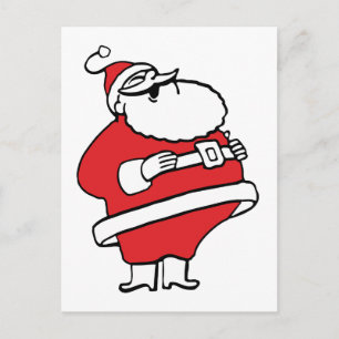 Cute Cartoon Jolly Santa Claus Laughing Ho Ho Ho Feestdagenkaart