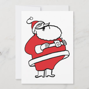 Cute Cartoon Jolly Santa Claus Laughing Ho Ho Ho Feestdagenkaart