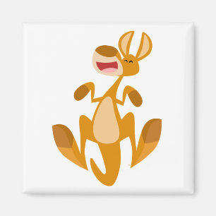 Cute Cartoon Jumping Kangaroo Magnet Magneet