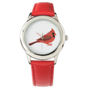 Cute Cartoon Kardinaal Horloge