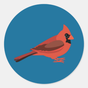 Cute Cartoon kardinaal Ronde Sticker